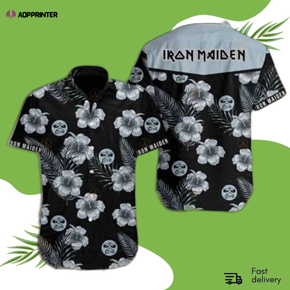 Iron Maiden Band Floral Aloha Hawaiian Shirt