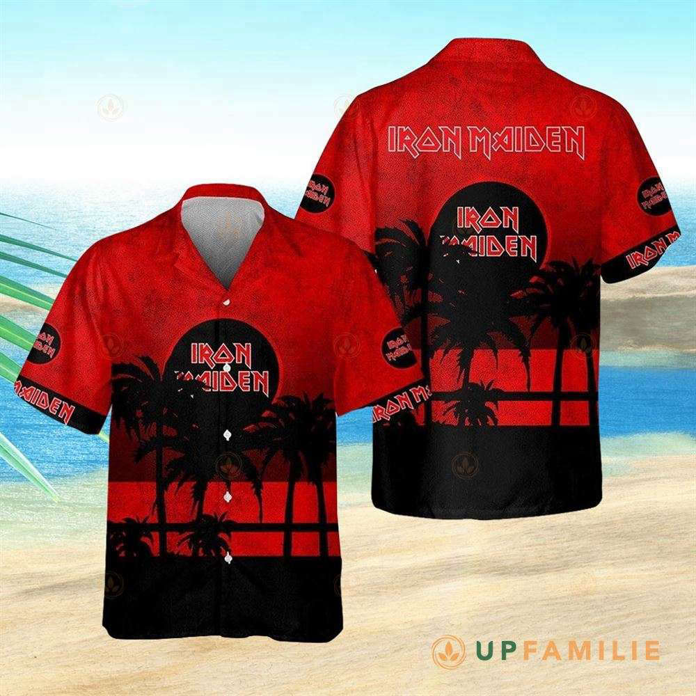 Iron Maiden Rock Band Tropical Aloha Hawaiian Shirt