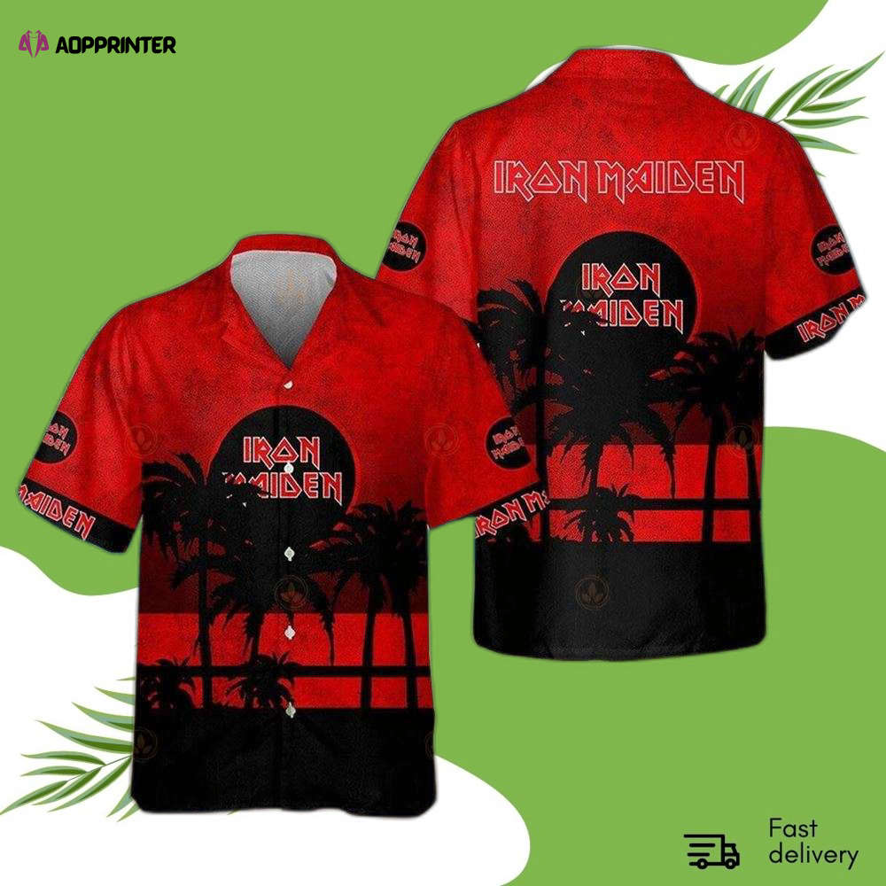 Iron Maiden Rock Band Tropical Aloha Hawaiian Shirt