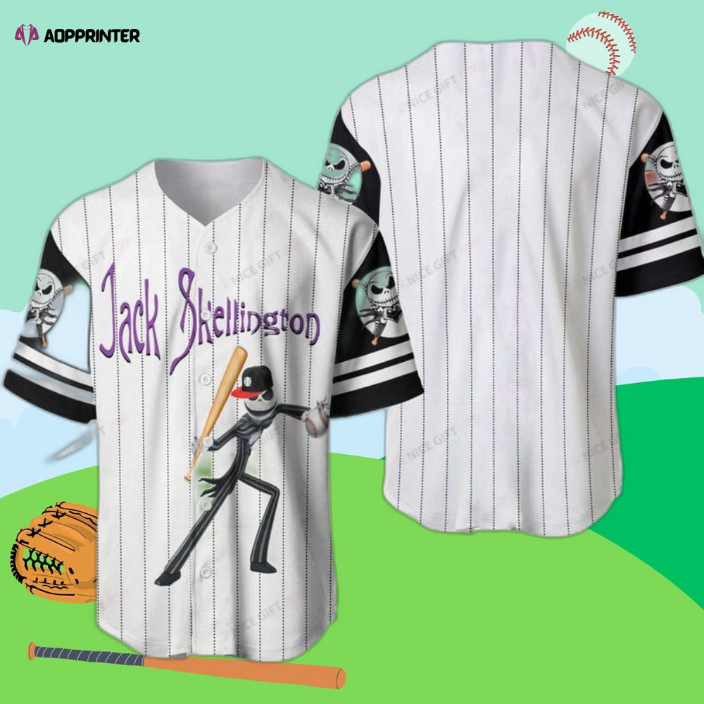 Spooky Style: Jack Skellington Baseball Jersey – The Nightmare Before Christmas