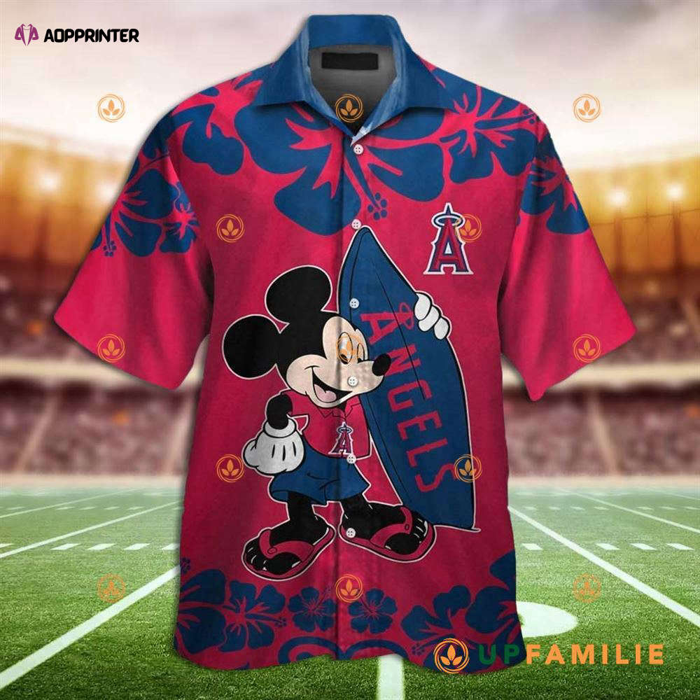 Los Angeles Angels Mickey Mouse Tropical Aloha Cool Hawaiian Shirt