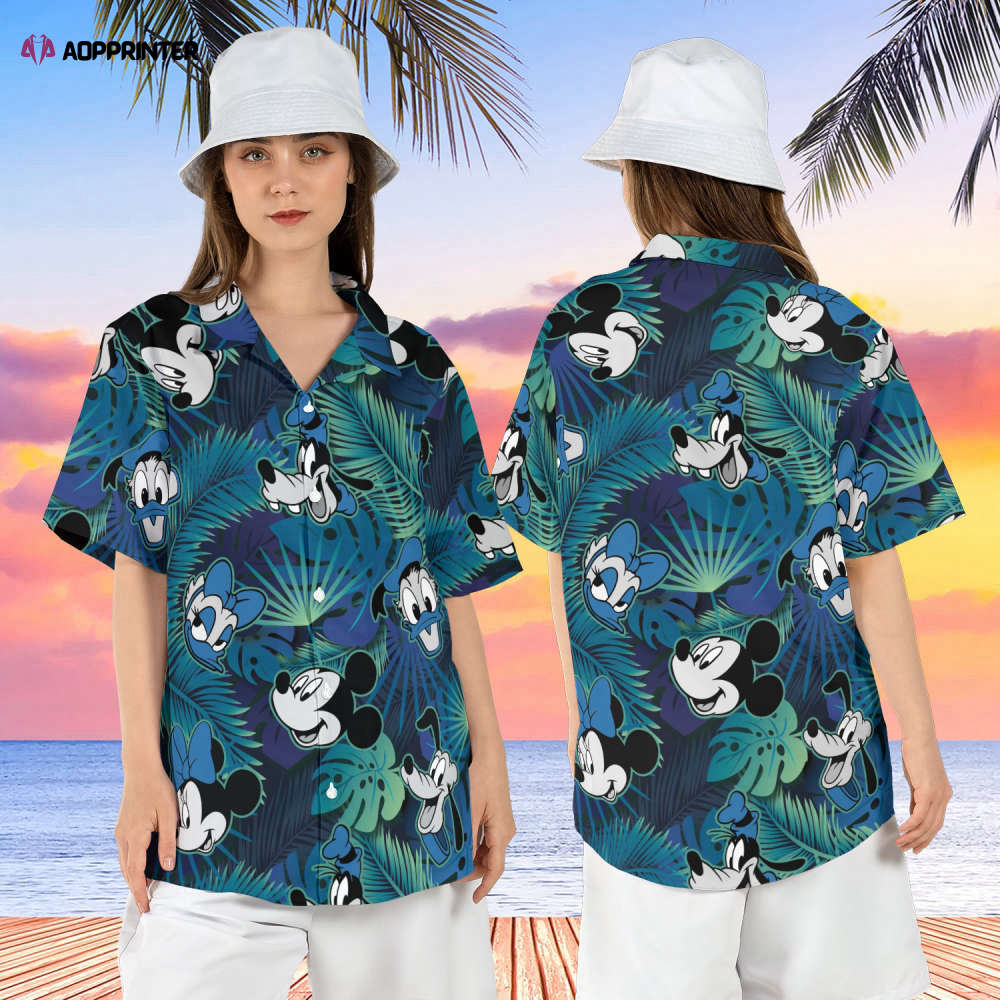 Mickey and Friends Hawaiian Shirt Mickey Mouse Beach Short Sleeve Shirt Disneyland Summer Tropical Hawaii Shirt Aloha Shirt