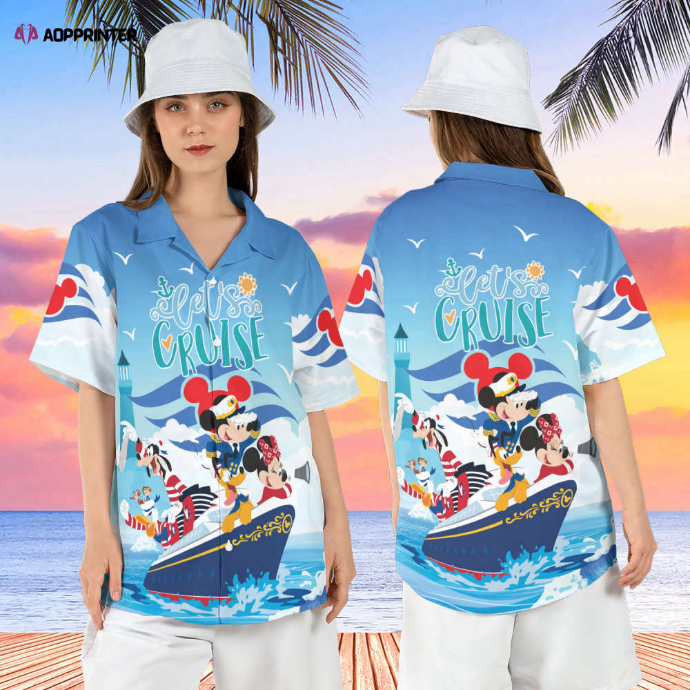 Mickey and Friends Let’s Cruise Hawaiian Shirt Disneyworld Cruise Line Hawaii Shirt Disneyland Cruise Aloha Shirt Cruise Trip