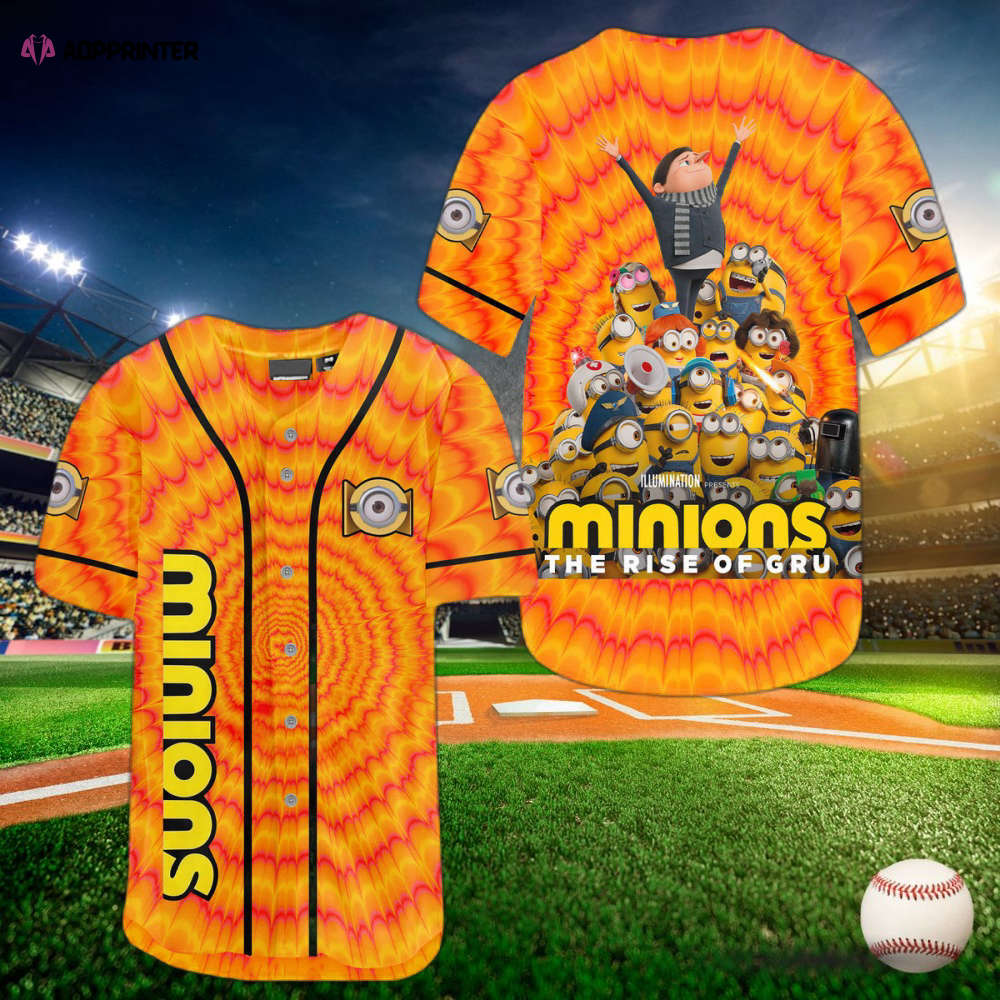 Minions Rise of Gru Baseball Jersey: Playful Fan Style with a Twist