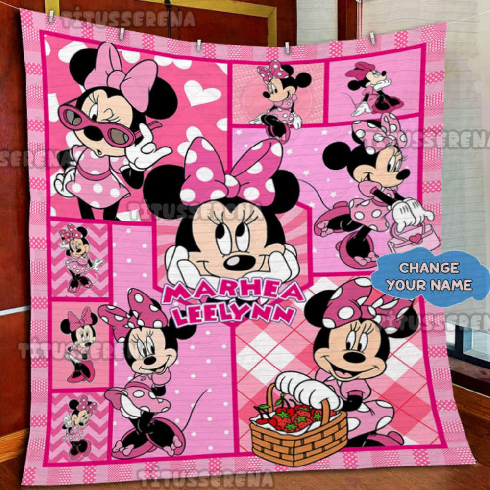 Minnie Mouse Quilt Minnie Mouse Fleece Blanket Minnie Mouse   Disney Christmas