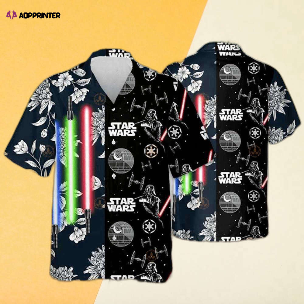 Nationals Star Wars Lightsaber Flower Hawaiian Shirt