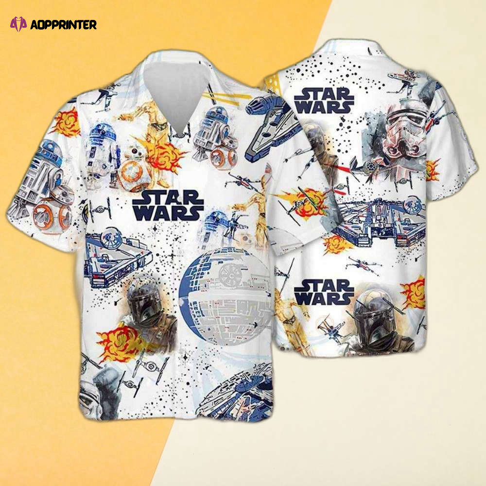 Nationals Star Wars Lightsaber Flower Hawaiian Shirt