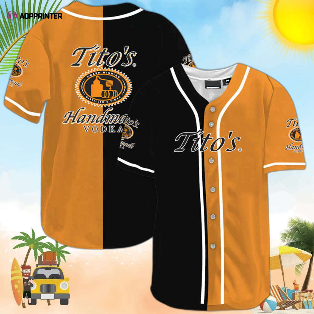 Orange Split Tito Is Vodka Baseball Jersey