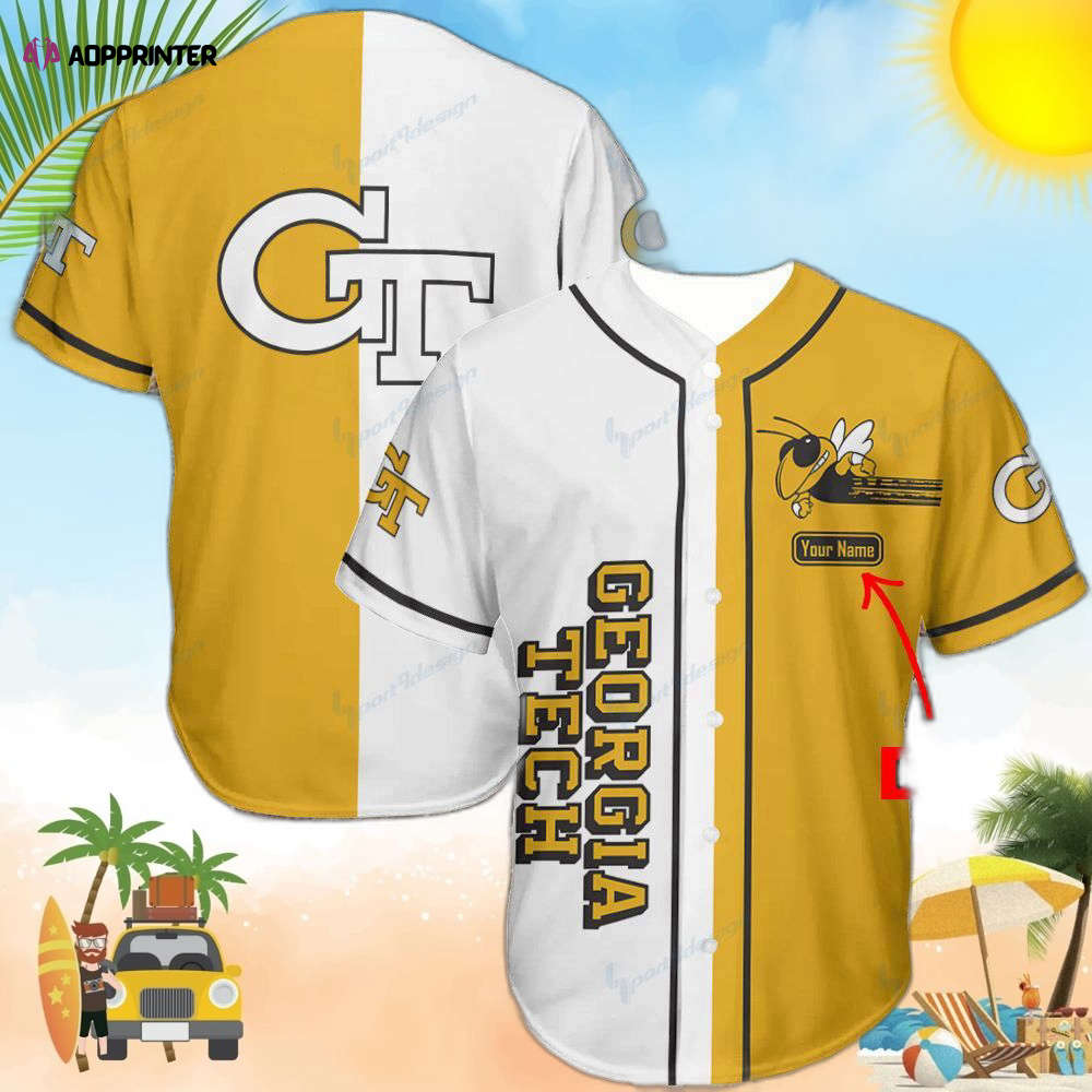 Personalized Georgia Tech Yellow Jackets Baseball Jersey