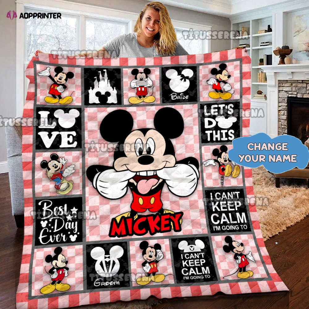 Personalized Mickey Mouse Quilt Blanket, Mickey Mouse Blanket, Mickey MouseGifts,