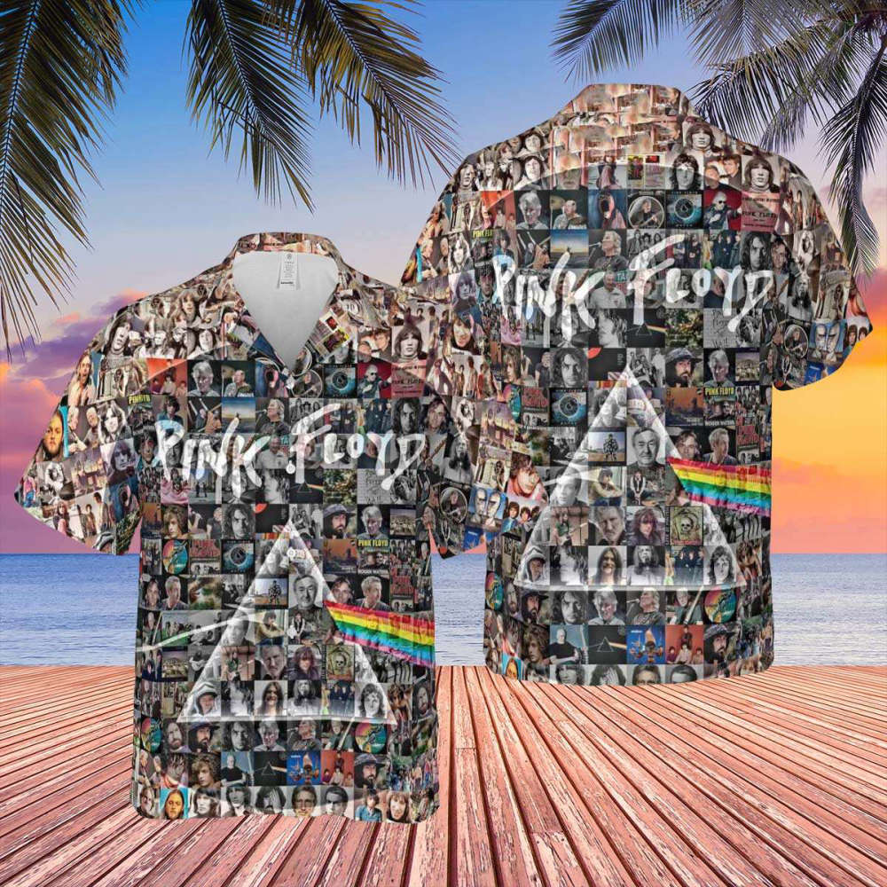 Pink Floyd Photo Mosaic Print Art of All Things Hawaiian Shirt