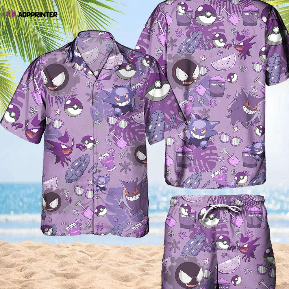 Custom Pokemon Ampharos Hawaiian Aloha Hawaii Shirt Anime Ampharos Button Up Shirt Matching Pokemon Ball Fans