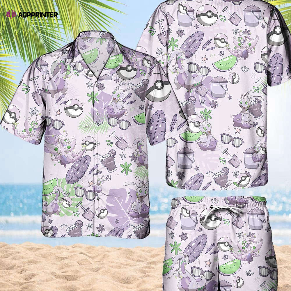 Pokemon Mudkip Hawaiian Aloha Hawaii Shirt Anime Mudkip Button Up Shirt Matching Pokemon Ball Fans