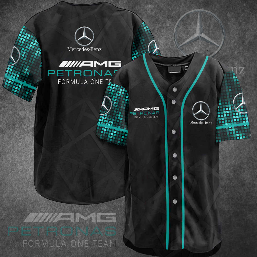 Rev up Your Style with the Mercedes X Petronas Racing Baseball Jersey