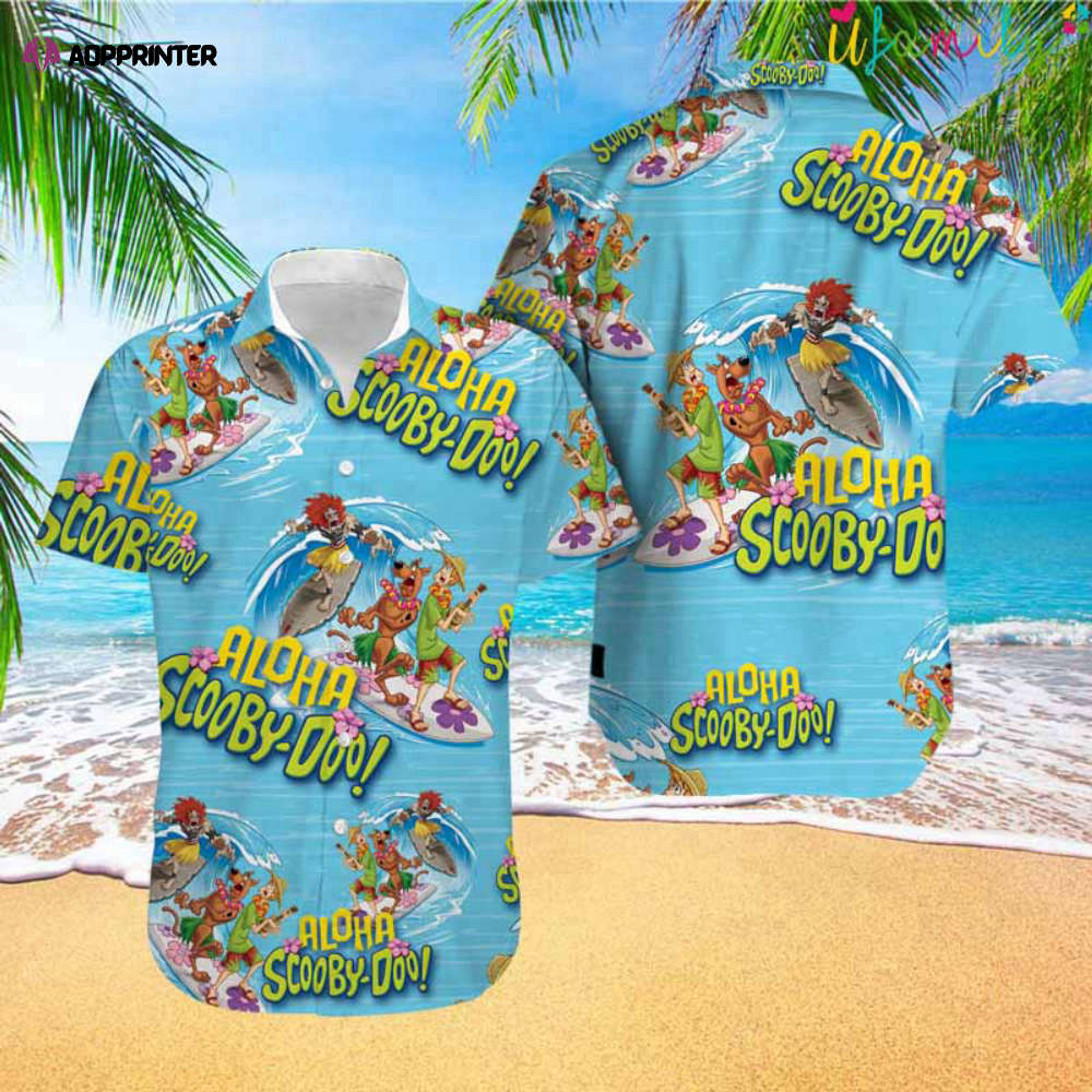 Scooby Doo Hawaiian Shirt: Leaf Floral Print – Trendy & Fun Summer Fashion
