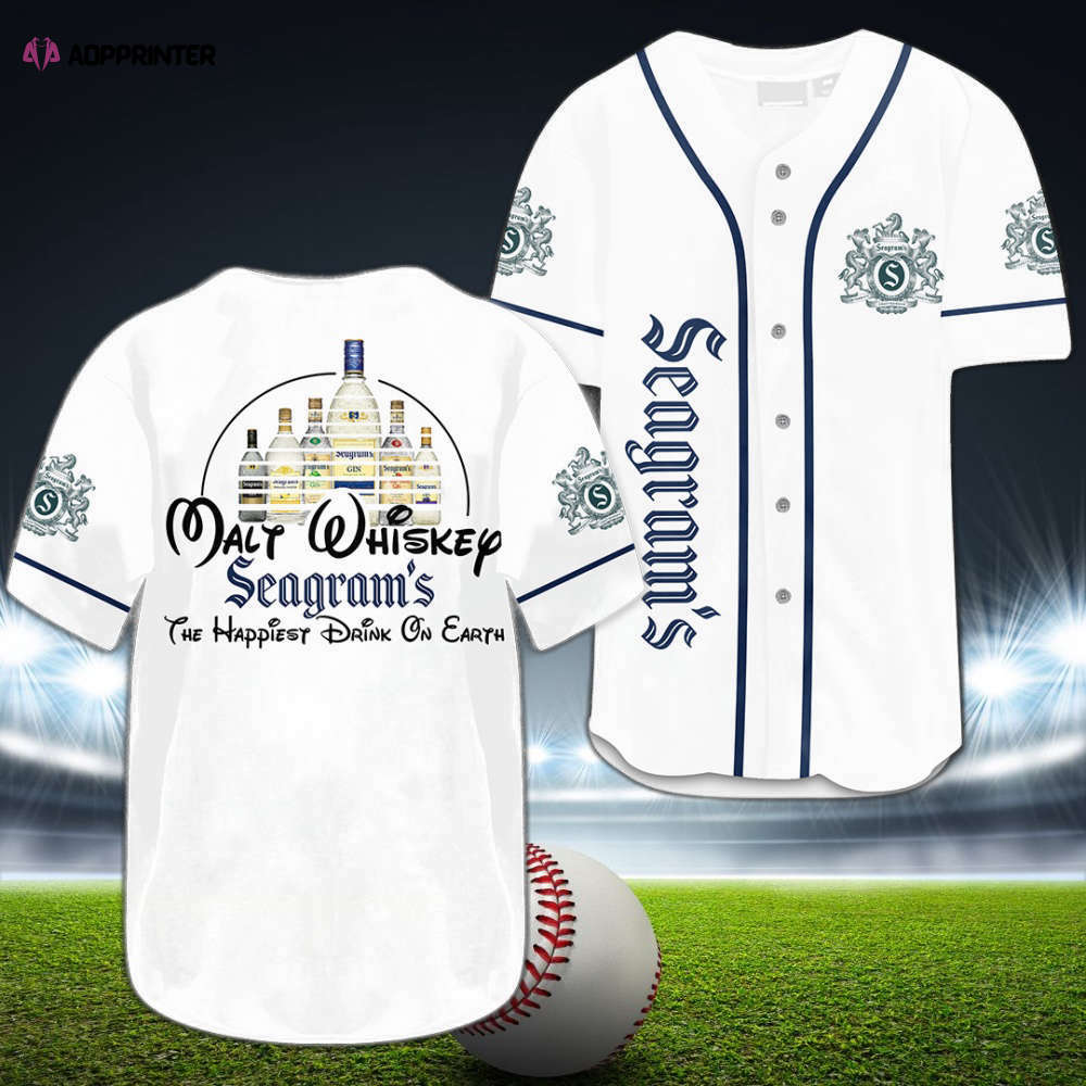 Seagram s Happiest Drink Baseball Jersey: Stylish and Comfy Fan Gear