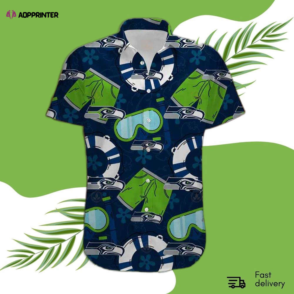 Seahawks Seattle Seahawks Aloha Tropical Hawaiian Shirt