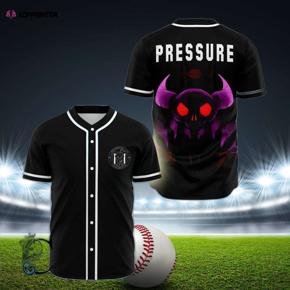 White Black Mustang Skull Baseball Jersey: Edgy Style for Sports Enthusiasts