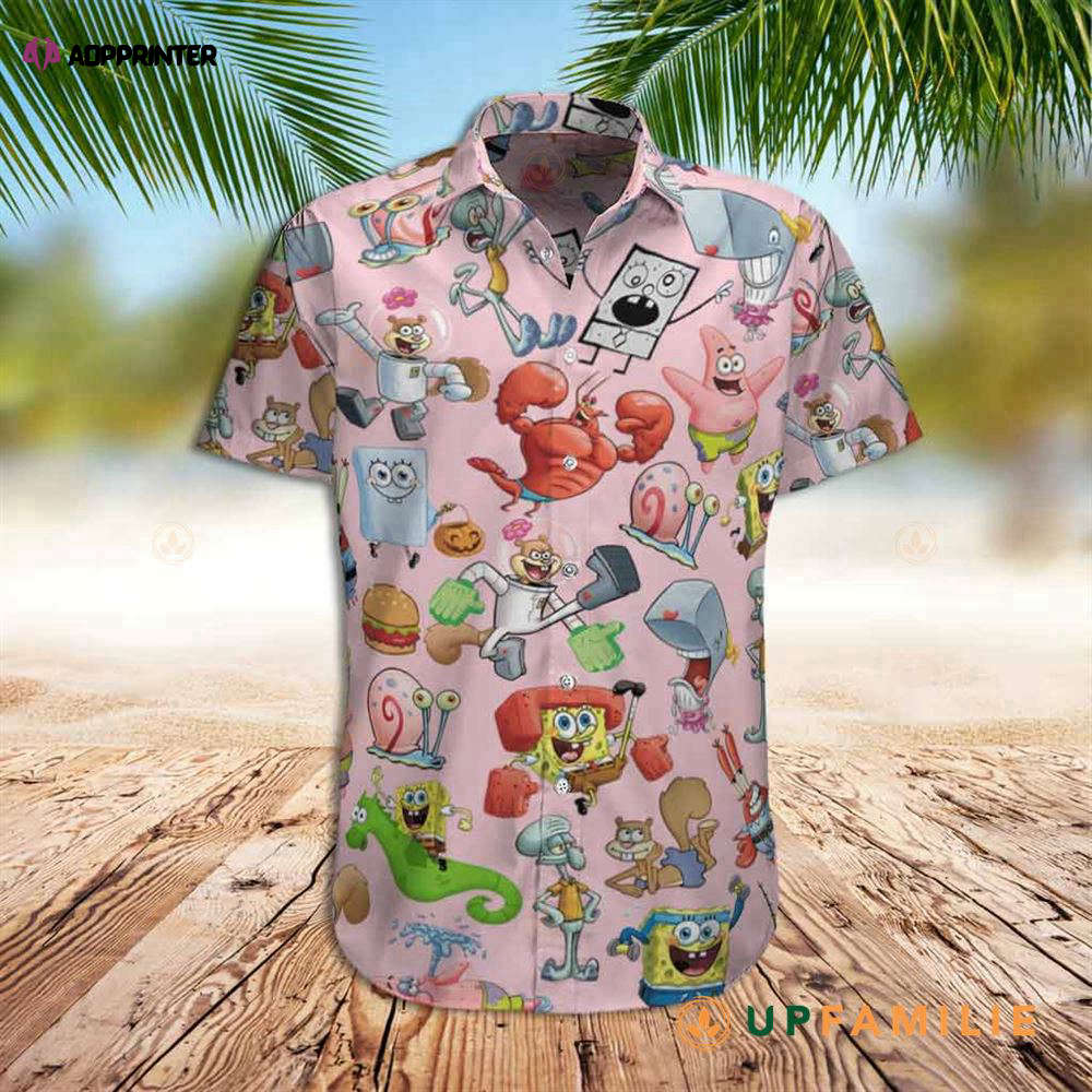 Spongebob Hawaiian Shirt: Vibrant Vacation Pattern with Patrick Star ...