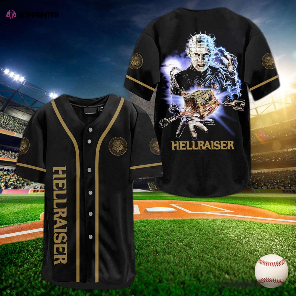 Spooky Hellraiser Horror Movie Baseball Jersey – Stylish Apparel
