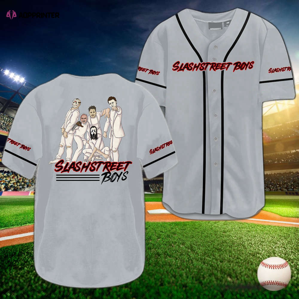 Men s Horror Movie Characters Baseball Jersey: Embrace Your Love for Scary Films!