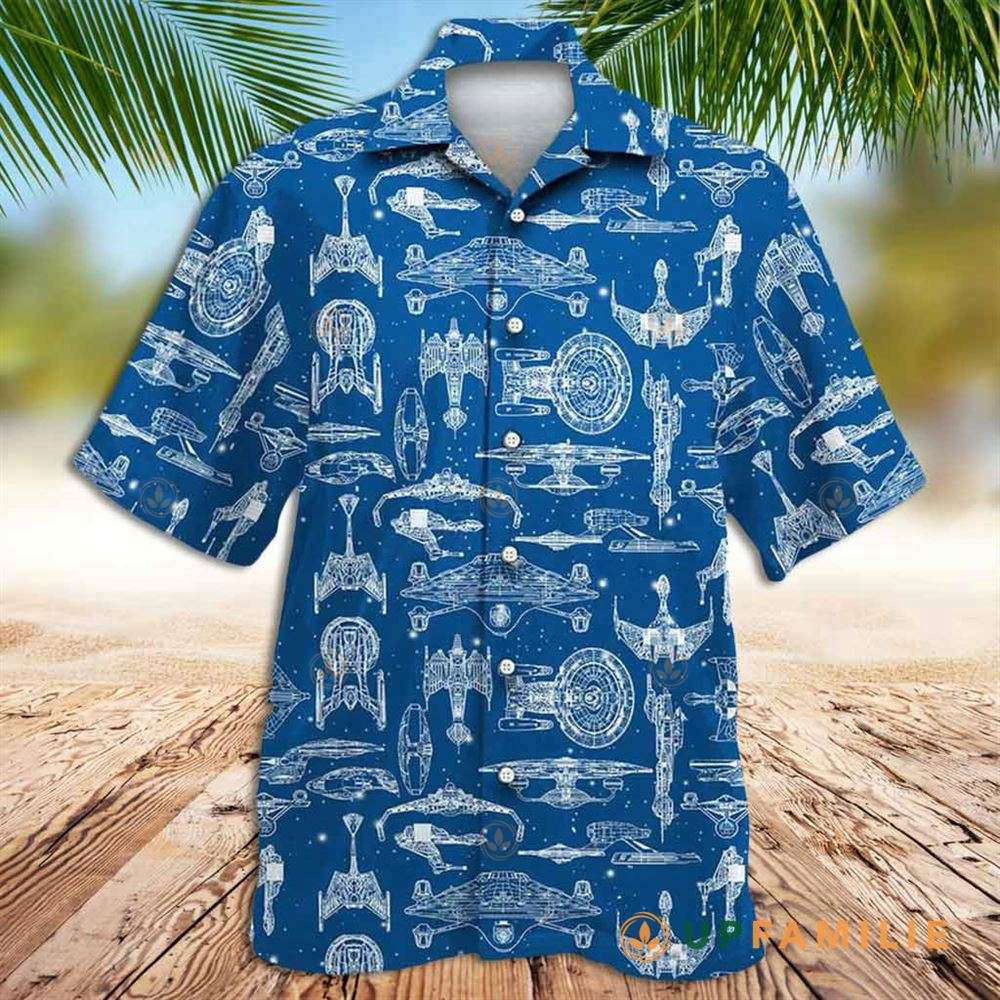Star Trek Space Ships Hawaiian Shirt Summer Holiday Fans Gift