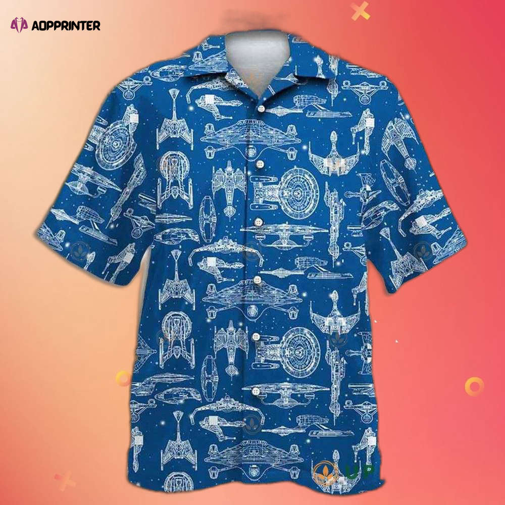 Star Trek Spaceship Black Hawaiian Shirt Summer Holiday Fans Gift