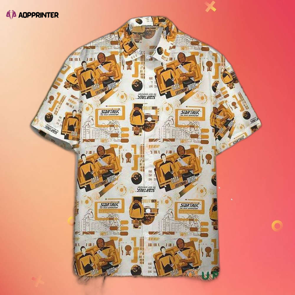 Star Trek The Next Generation Yellow Team Hawaiian Shirt Summer Holiday Fans Gift
