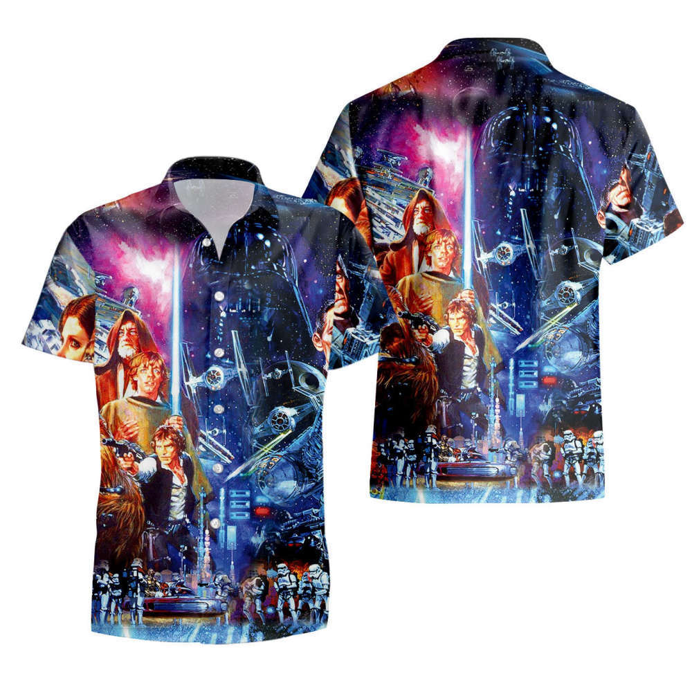 Star Wars Characters Hawaiian Shirt, Star Wars Hawaii Shirt, Star Wars Shirt