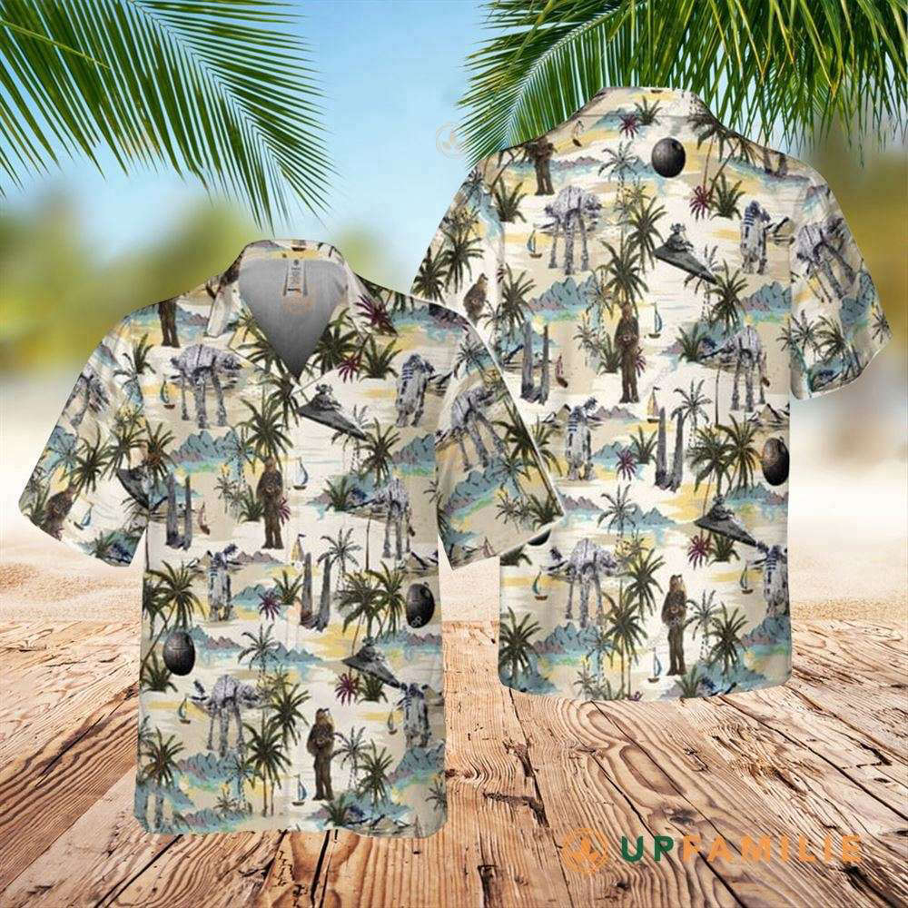 Star Wars Death Star All Terrain Armored Transport Hawaiian Shirt