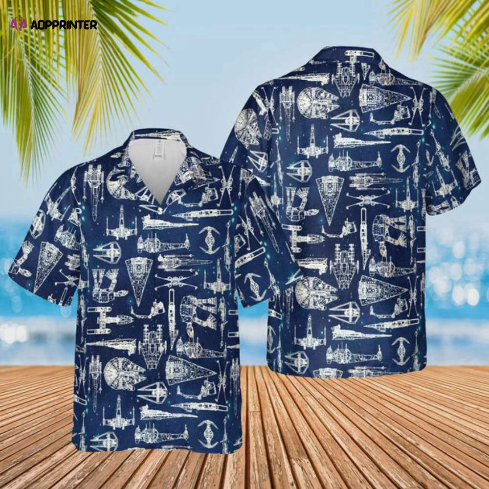 Star Wars Space Ship Battle Hawaiian Shirt, Star Wars Button Shirt, StarWars Beach Shirt