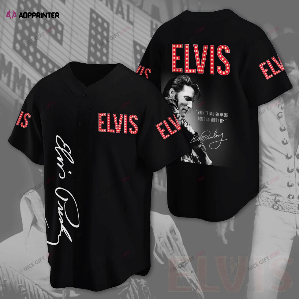 Stylish Elvis Presley Baseball Jersey   3D Printed Design