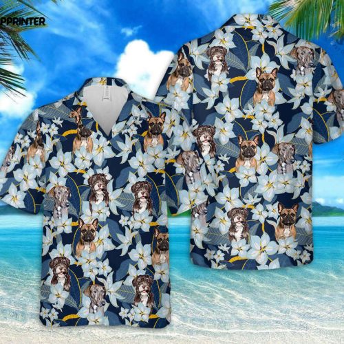 Custom Green Hawaiian Shirt with Dog Face Personalized Hawaii Short Sleeve Pet Beach Shirt Wedding Anniversary