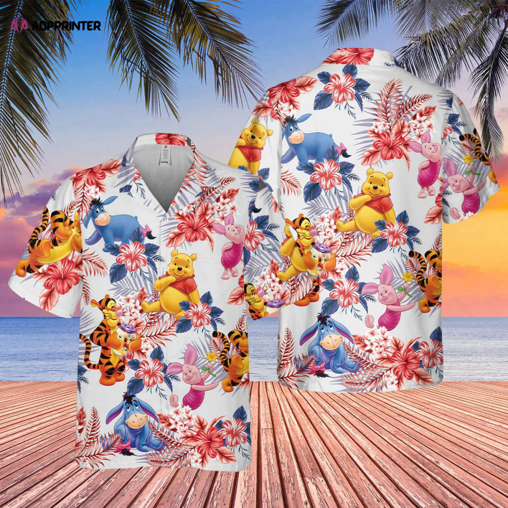 Winnie The Pooh Hawaiian Tee: 4th of July Family Vacation Shirt for Summer  Aloha Style