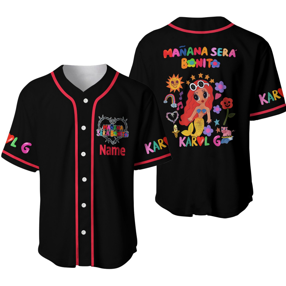 Maana Sera & La Bichota Jersey: KaroL G Merch & New Album – Music Custom Baseball Jersey