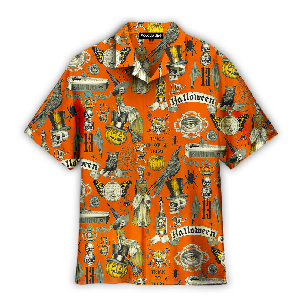 Witch Halloween Hawaiian Shirt: Spooky Style for Your Haunting Celebrations!