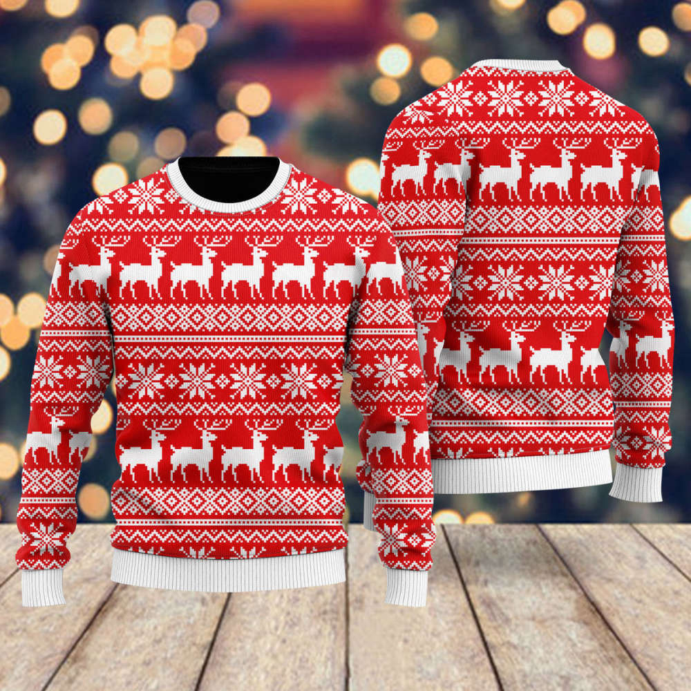 Deermas Christmas Is Lit Ugly Christmas Sweater