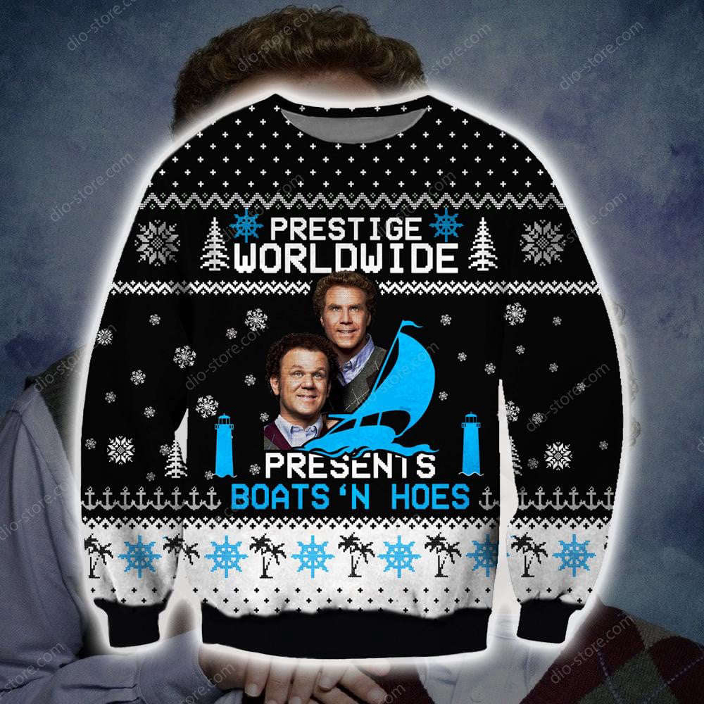 Step Brothers Knitting Pattern 3D Print Ugly Christmas Sweater Hoodie All Over Printed