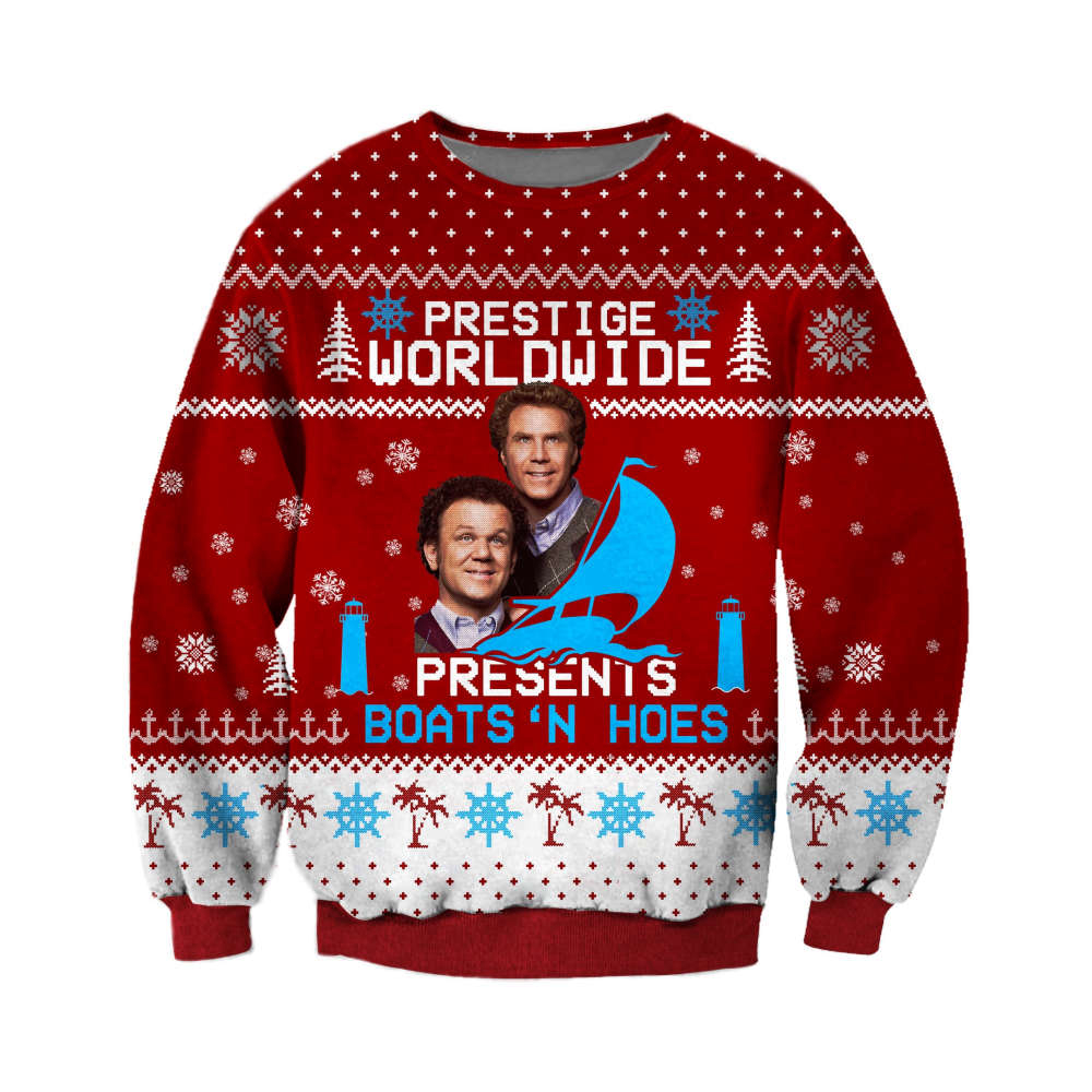 Step Brothers Knitting Pattern 3D Print Ugly Christmas Sweater Hoodie All Over Printed