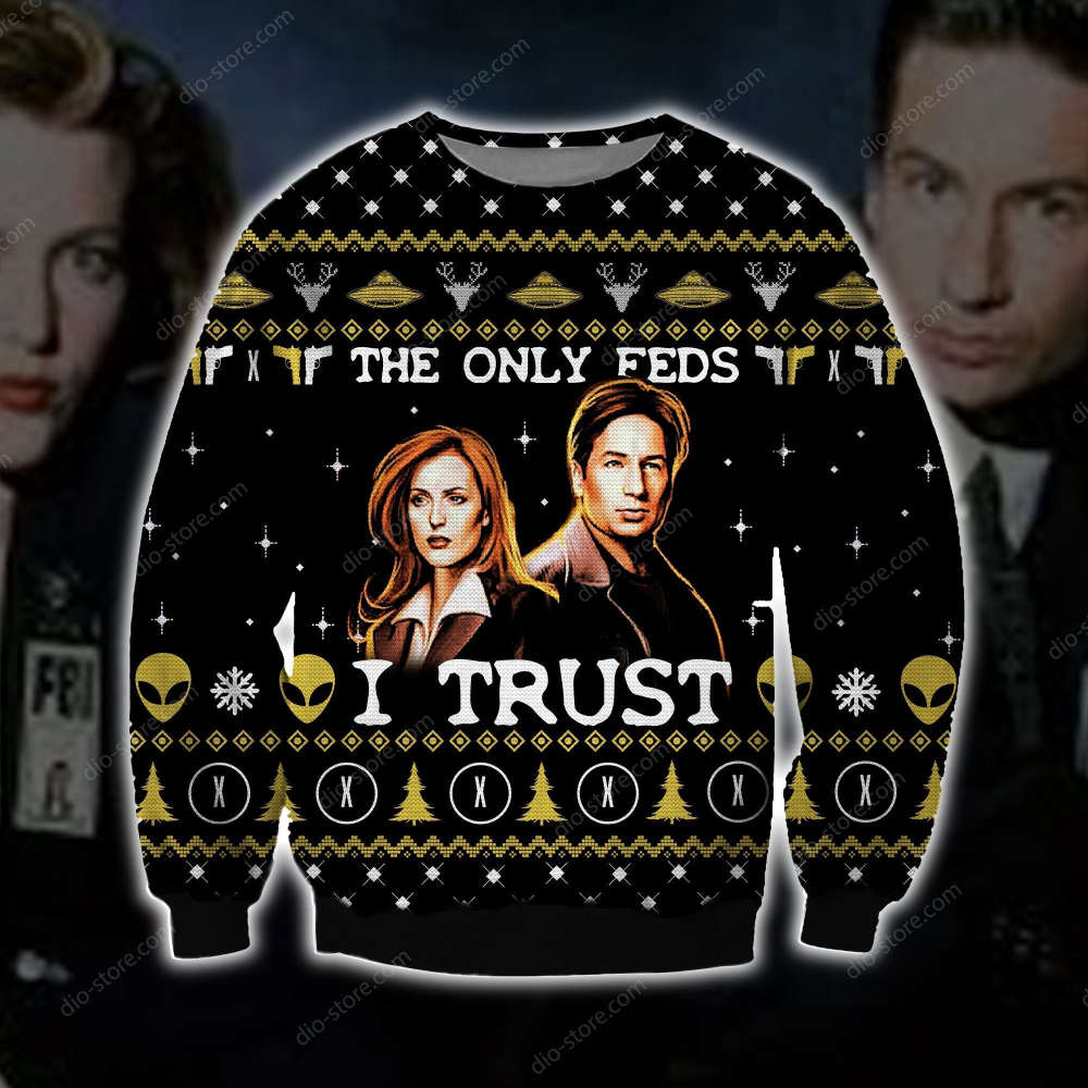 The X Files Knitting Pattern 3D Print Ugly Christmas Sweater Hoodie All Over Printed