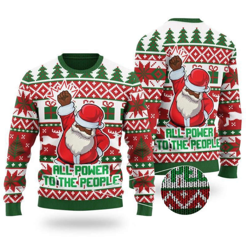 Get Festive with Black Cat Christmas Music Ugly Sweater!