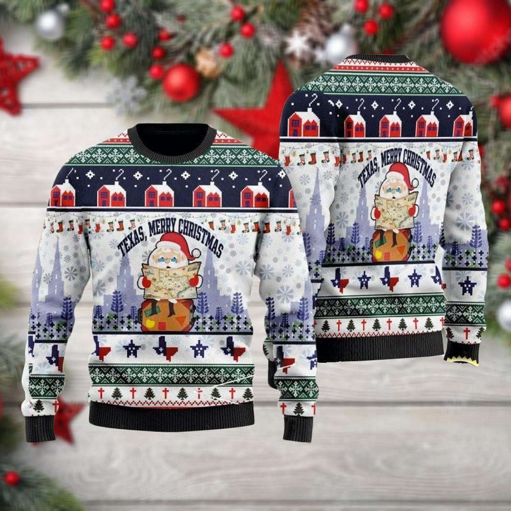 Texas Merry Ugly Christmas Sweater: Festive & Fun Holiday Apparel