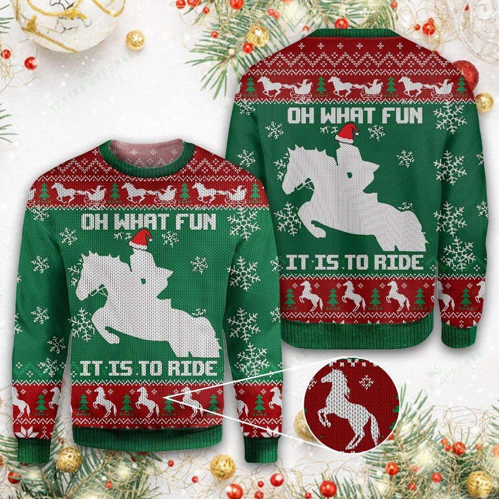 Horse Lover Ugly Christmas Sweater: Festive Equine Apparel for Equestrian Enthusiasts