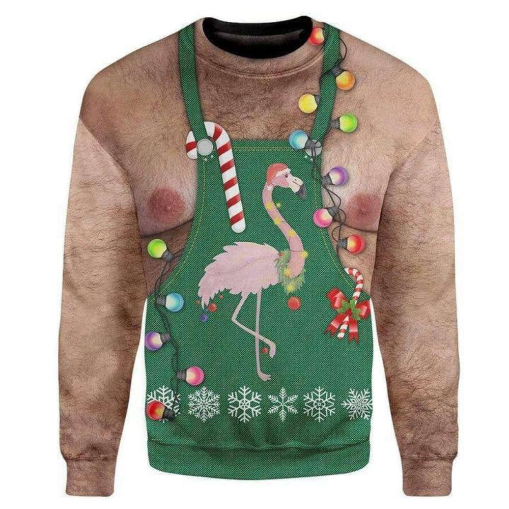 Get Festive with Flamingo Ugly Christmas Sweater – Unique Holiday Apparel