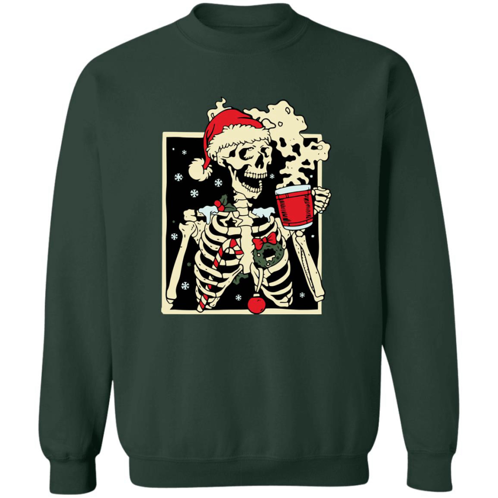 Spook-tacular Dead Inside Skeleton Christmas Sweater – Festive & Frightful Attire!