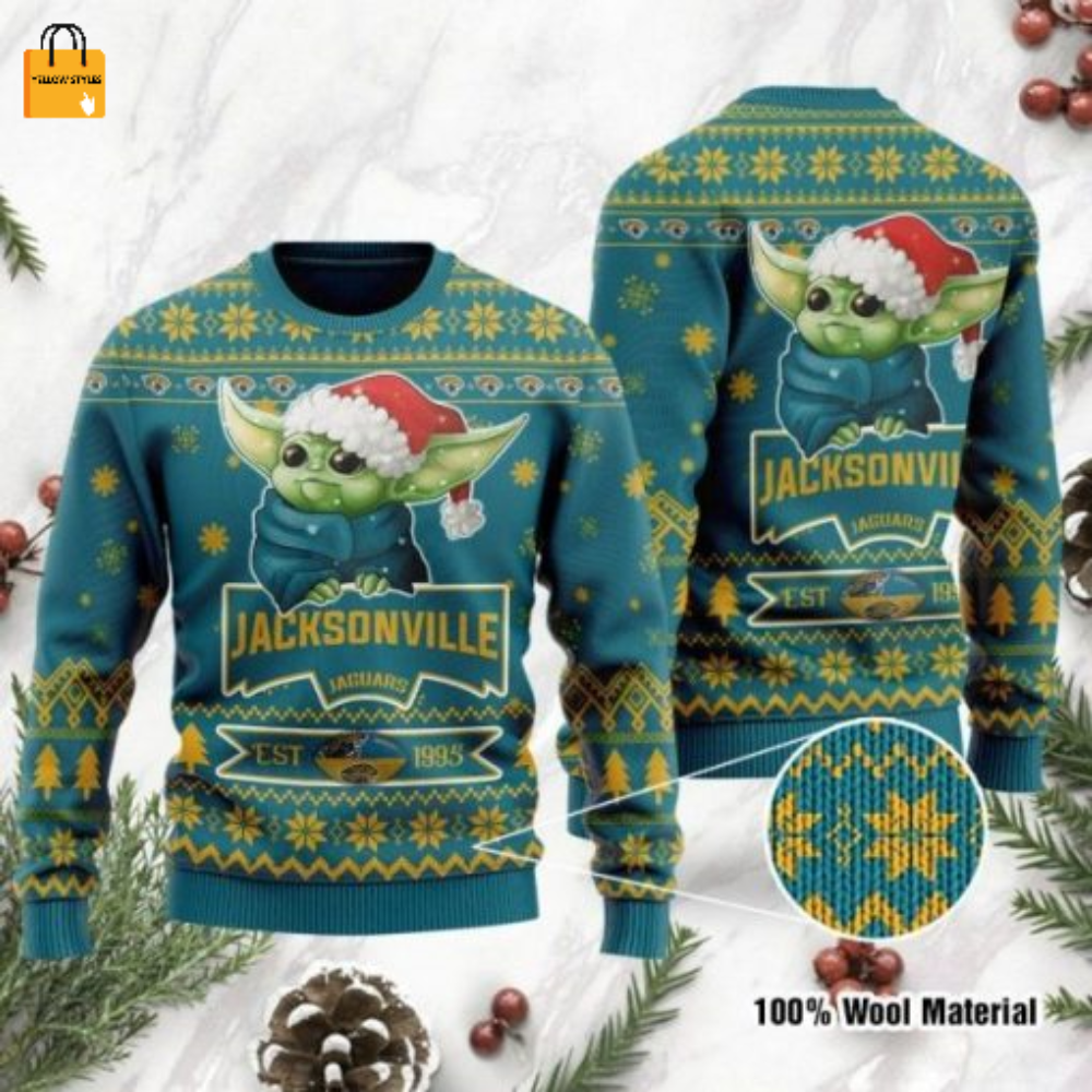 Get Festive with Jacksonville Jaguars Baby Yoda Ugly Christmas Sweater – NFL Merchandise