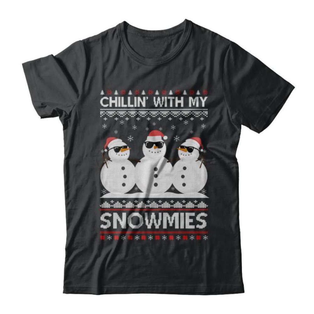 Get Festive with Chillin Snowmies Ugly Christmas Sweater T-Shirt