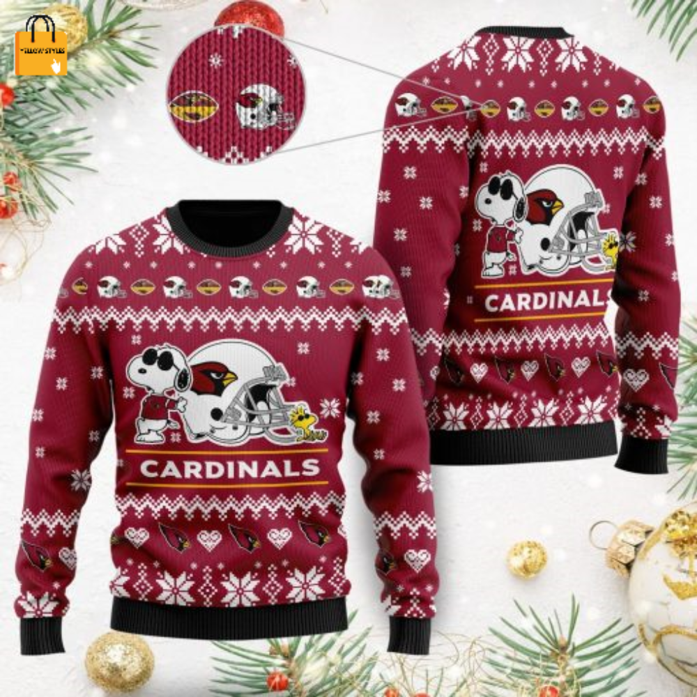 Arizona Cardinals Snoopy NFL Ugly Christmas Sweater – Festive Fan Gear