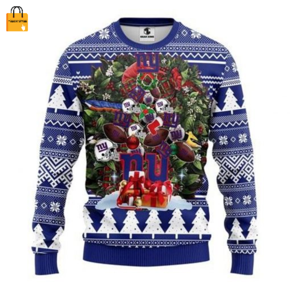 Get Festive with New York Giants NFL Ugly Christmas Sweater – Perfect for NFL Fans!