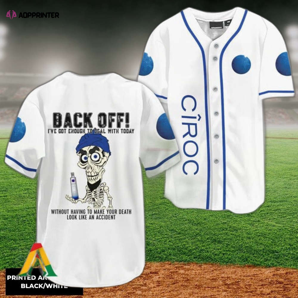 Achmed Back Off: Ciroc Vodka Baseball Jersey – Stylish & Bold Design